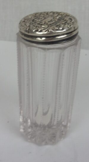 Chester 1902 Silver Topped Cut Glass Scent Bottle