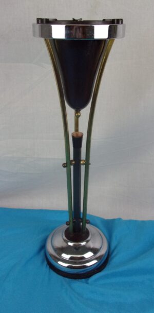 Art Deco Floor Standing Chrome And Bakelite Ash Tray