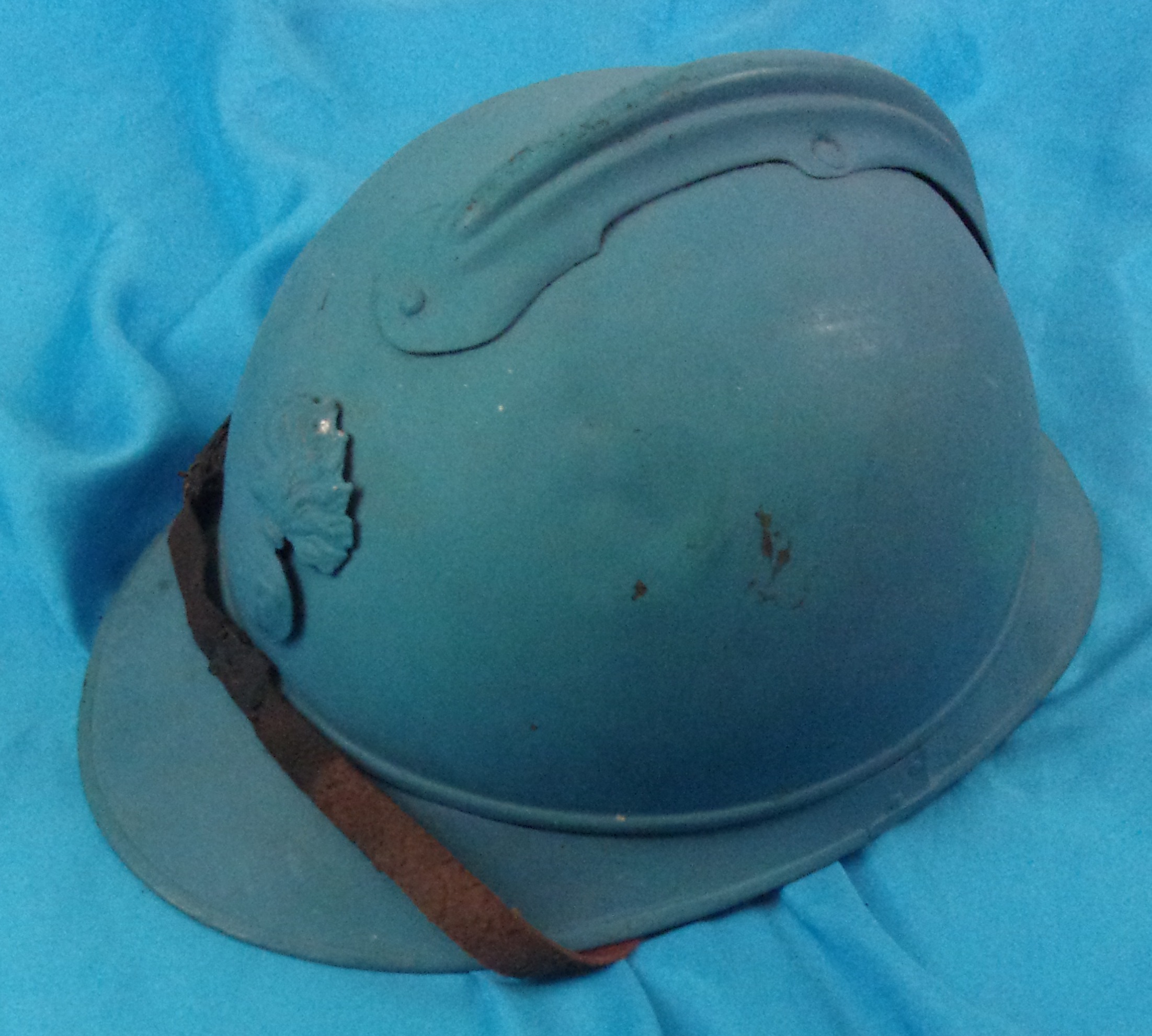 WW1 French Adrian Helmet With Its Original Liner And Chinstrap