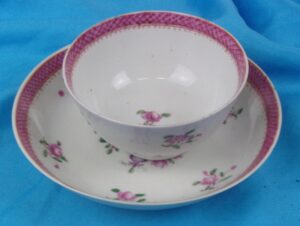 Circa 1800 New Hall Tea Bowl And Saucer