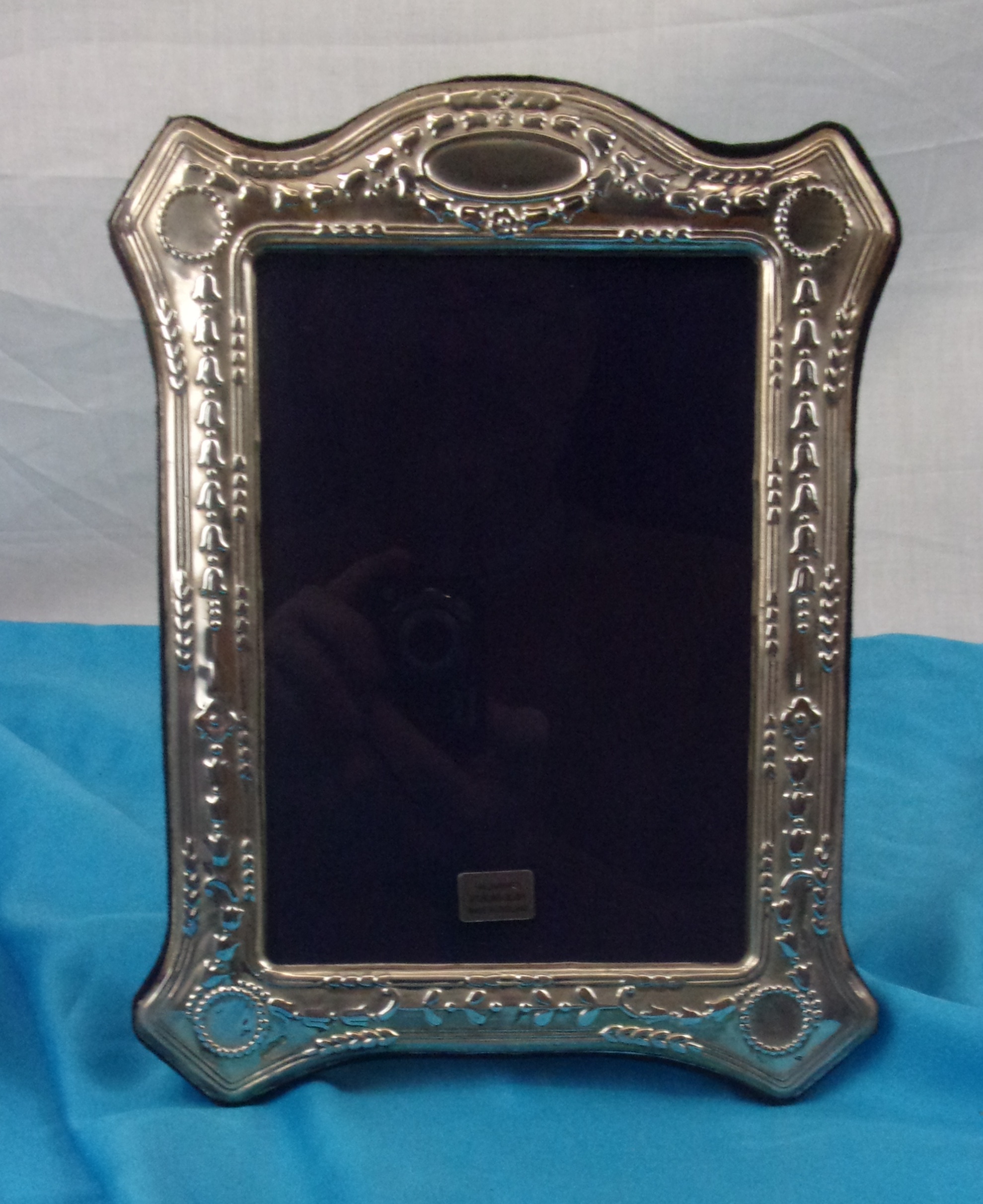 Sterling Silver Photoframe With Bluebells