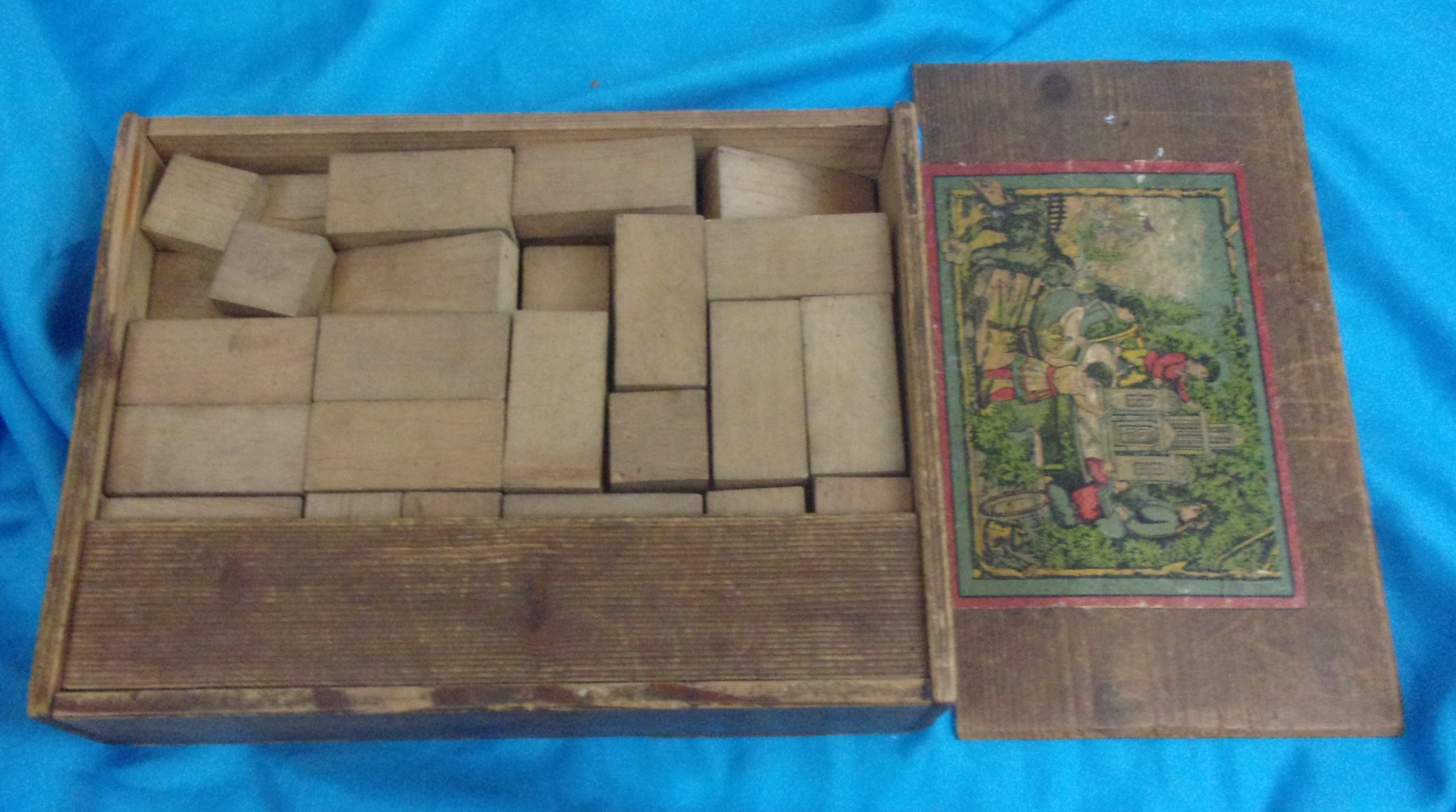 Victorian Set Of Wooden Building Blocks Housed In A Pine Case - Image 5