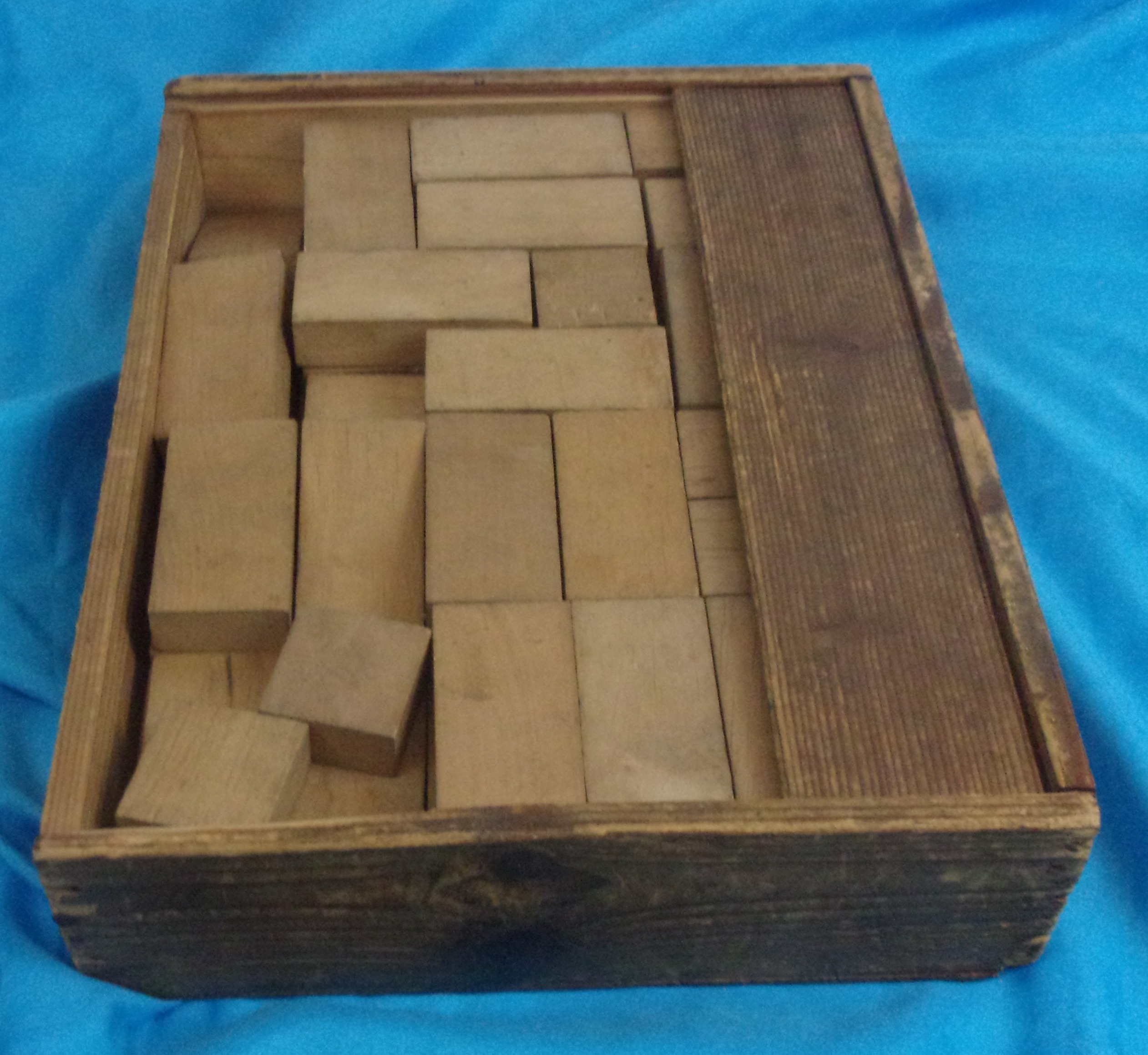 Victorian Set Of Wooden Building Blocks Housed In A Pine Case - Image 4