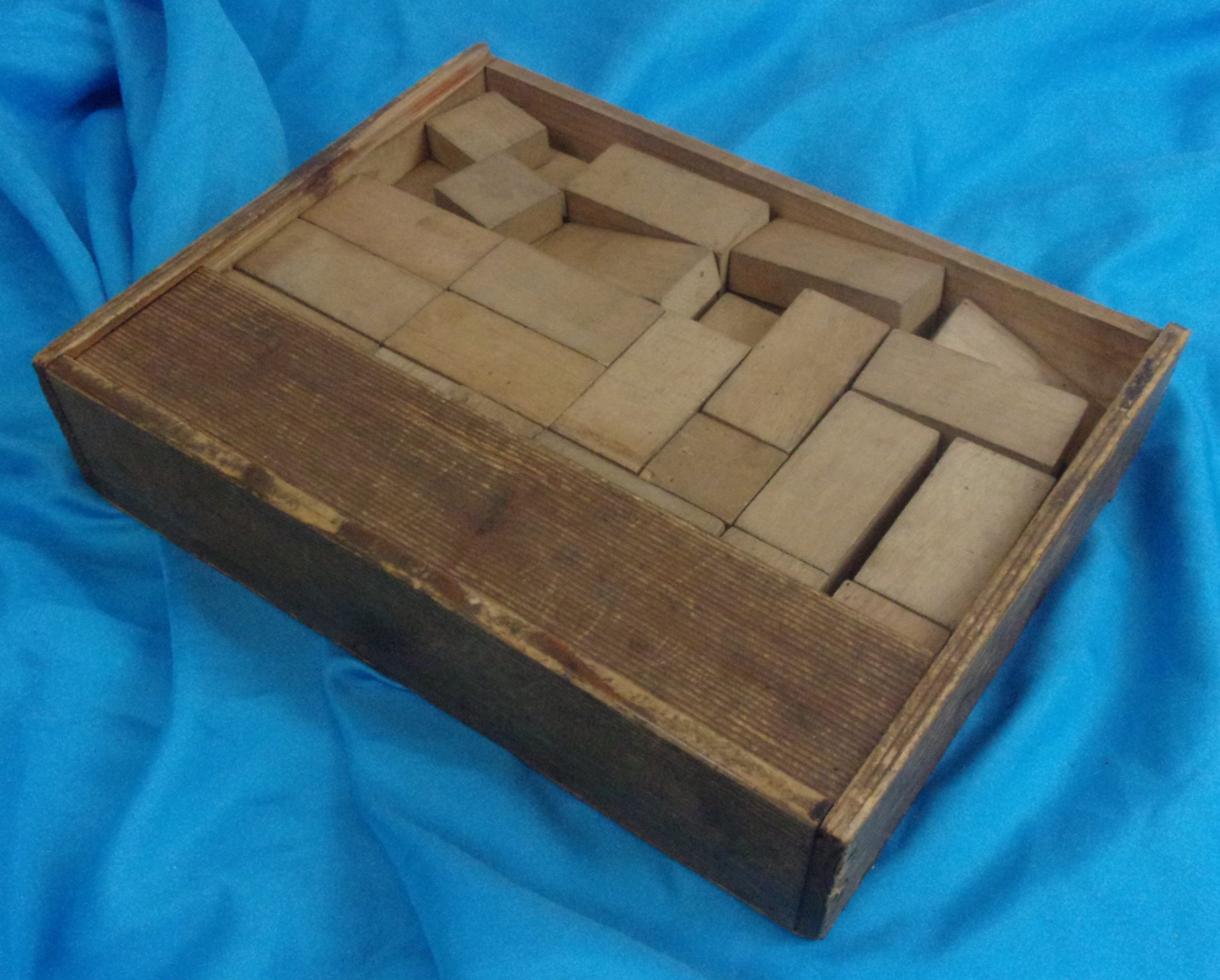 Victorian Set Of Wooden Building Blocks Housed In A Pine Case - Image 3