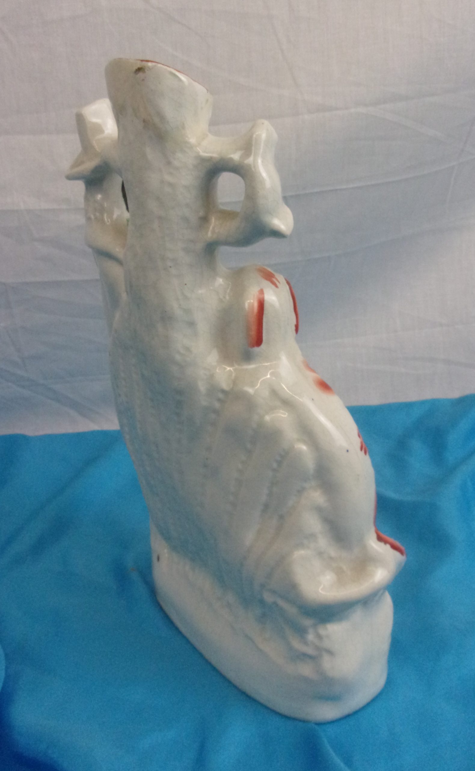Circa 1850 Large Staffordshire Large Spill Vase Entitled Dog Tay - Image 6