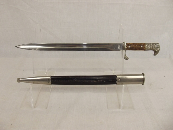 3rd Reich Municipal Police Bayonet And Scabbard By Anton Wingen - Image 9