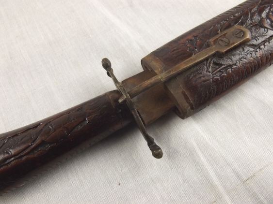 A Pair of Carved Wood Handle Stealth Knives - Image 5