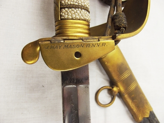A Royal Navy Volunteer Reserve (RNVR) 1827 Pattern Sword and Scabbard - Image 18