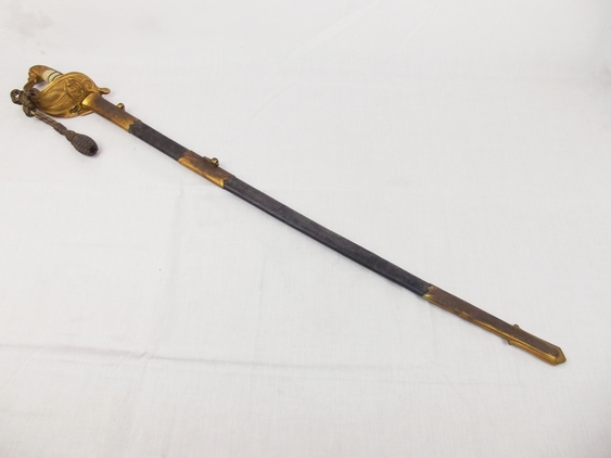 A Royal Navy Volunteer Reserve (RNVR) 1827 Pattern Sword and Scabbard - Image 4