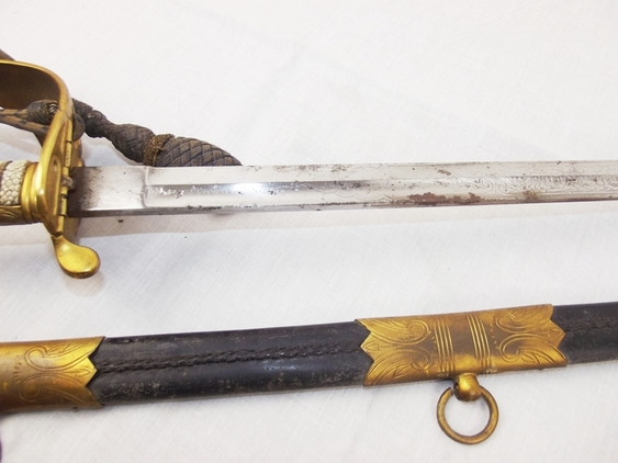A Royal Navy Volunteer Reserve (RNVR) 1827 Pattern Sword and Scabbard - Image 12