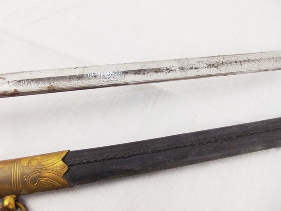 A Royal Navy Volunteer Reserve (RNVR) 1827 Pattern Sword and Scabbard - Image 13