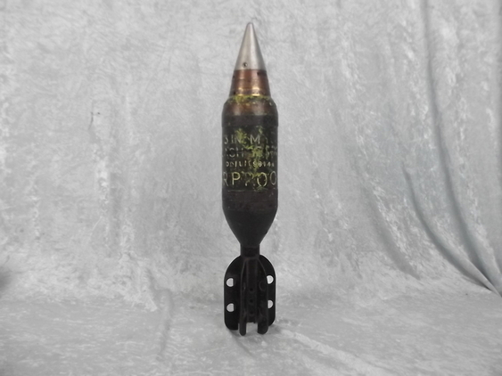 British made Inert WW2 3-inch Flash Mortar Round