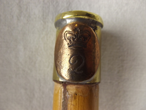 C1800 Blue And Gilt Sword Cane Marked To The Queens Royal Regiment - Image 3
