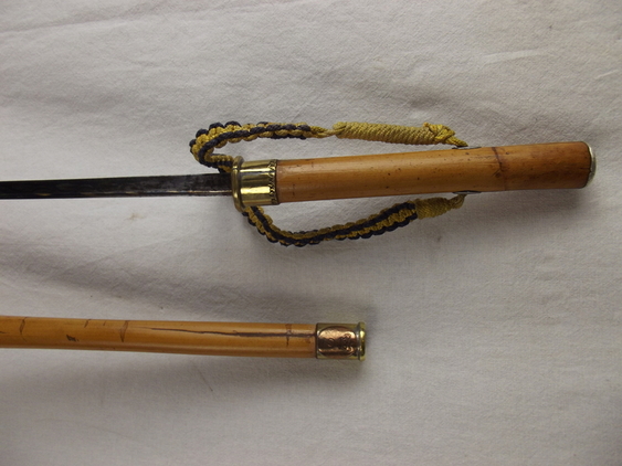 C1800 Blue And Gilt Sword Cane Marked To The Queens Royal Regiment - Image 4