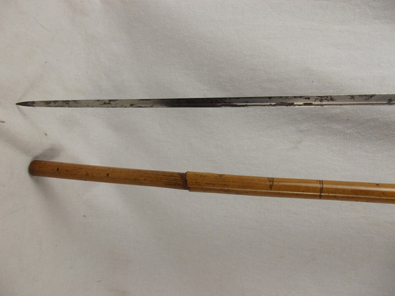C1800 Blue And Gilt Sword Cane Marked To The Queens Royal Regiment - Image 6
