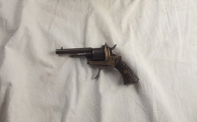 Cased Belgian Pinfire Revolver - Image 9