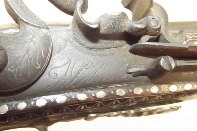 Circa 1800 Brace Of Silver Mounted Egyptian Flintlock Pistols - Image 3