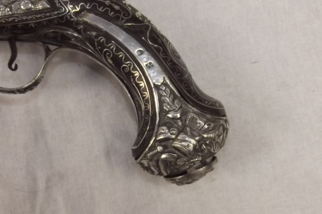 Circa 1800 Brace Of Silver Mounted Egyptian Flintlock Pistols - Image 23