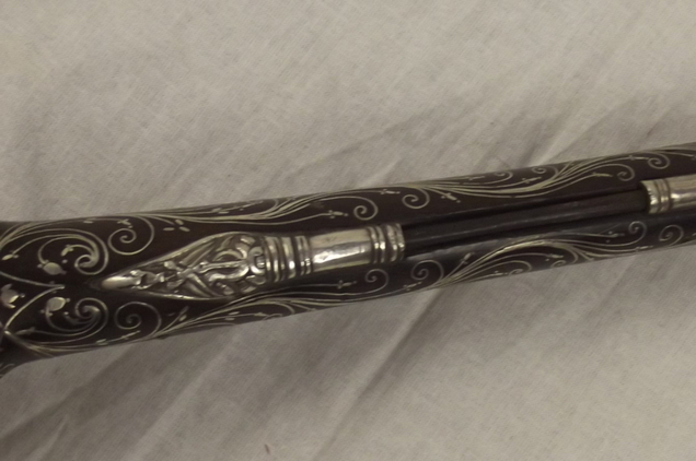 Circa 1800 Brace Of Silver Mounted Egyptian Flintlock Pistols - Image 7