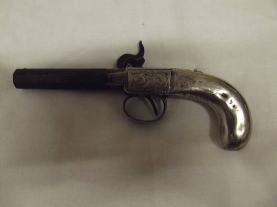 Early 19th Century Percussion Pistol With Silver Plated Mounts Single Shot - Image 7