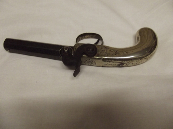Early 19th Century Percussion Pistol With Silver Plated Mounts Single Shot - Image 3