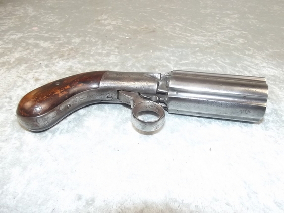 Early 19th Century Six Shot Double Action Pepperbox Revolver - Image 9