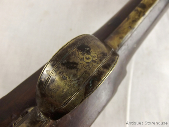 Early British Flintlock Bronze Barrelled Blunderbuss - Image 3