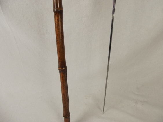 Early To Mid 19th Century Bird Head Sword Cane, Blued Blade - Image 8