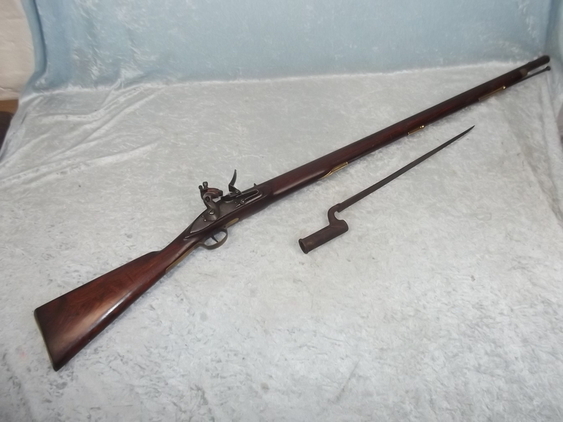 First Indian Pattern Brown Bess Flintlock Musket And Bayonet