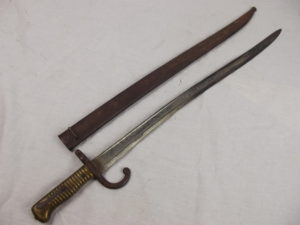 French M1866 Chassepot Sword Bayonet & Steel Scabbard #1