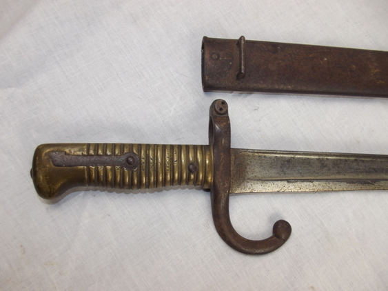 French M1866 Chassepot Sword Bayonet & Steel Scabbard #1 - Image 15