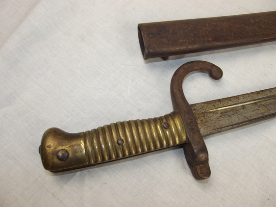 French M1866 Chassepot Sword Bayonet & Steel Scabbard #1 - Image 4