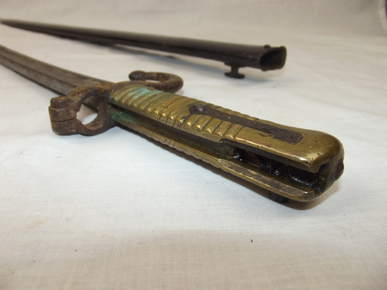 French M1866 Chassepot Sword Bayonet & Steel Scabbard - Image 2