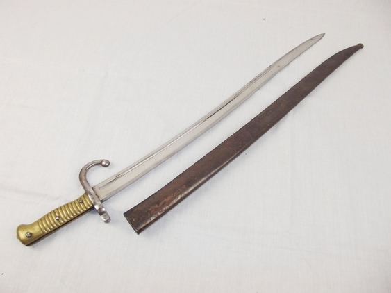 French M1866 Chassepot Sword Bayonet & Steel Scabbard #2