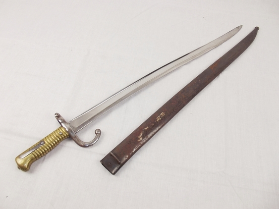 French M1866 Chassepot Sword Bayonet & Steel Scabbard #2 - Image 12