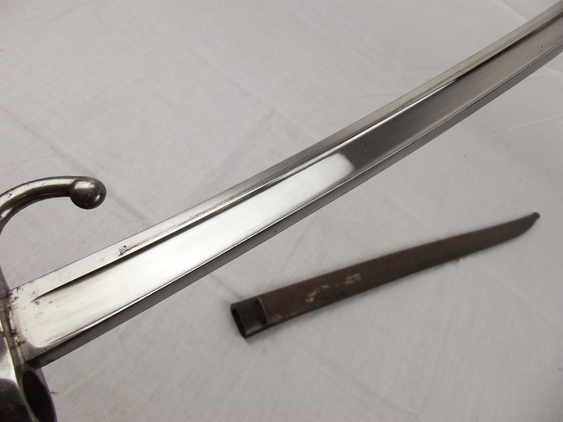 French M1866 Chassepot Sword Bayonet & Steel Scabbard #2 - Image 15