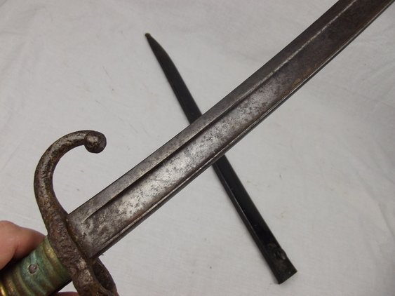 French M1866 Chassepot Sword Bayonet & Steel Scabbard - Image 7
