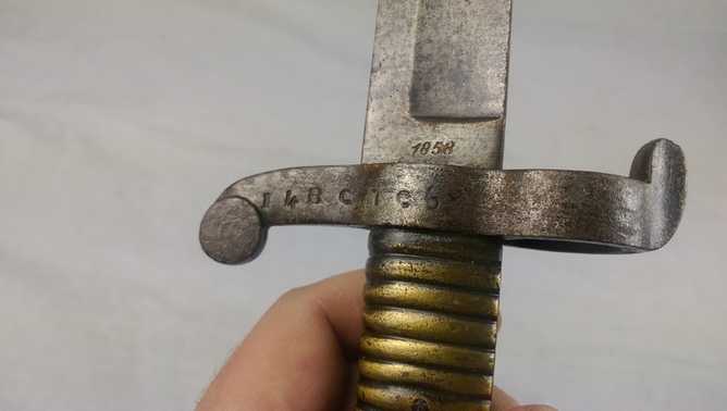 French Model 1842 Yataghan sword bayonet for Artillery - Image 9