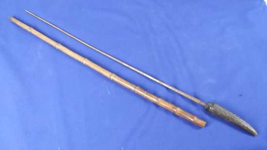 Horn & Bamboo Sword Stick