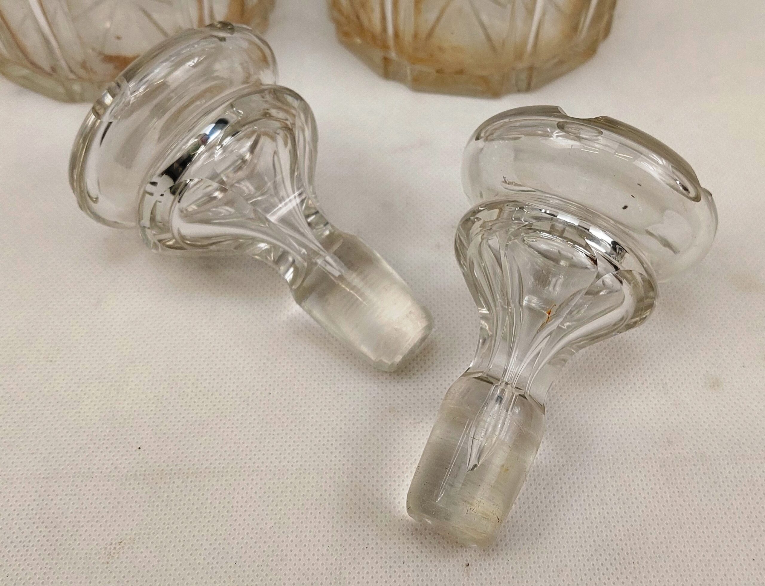 Pair Of Regency Circa 1810 Cut Glass Decanters - Image 2