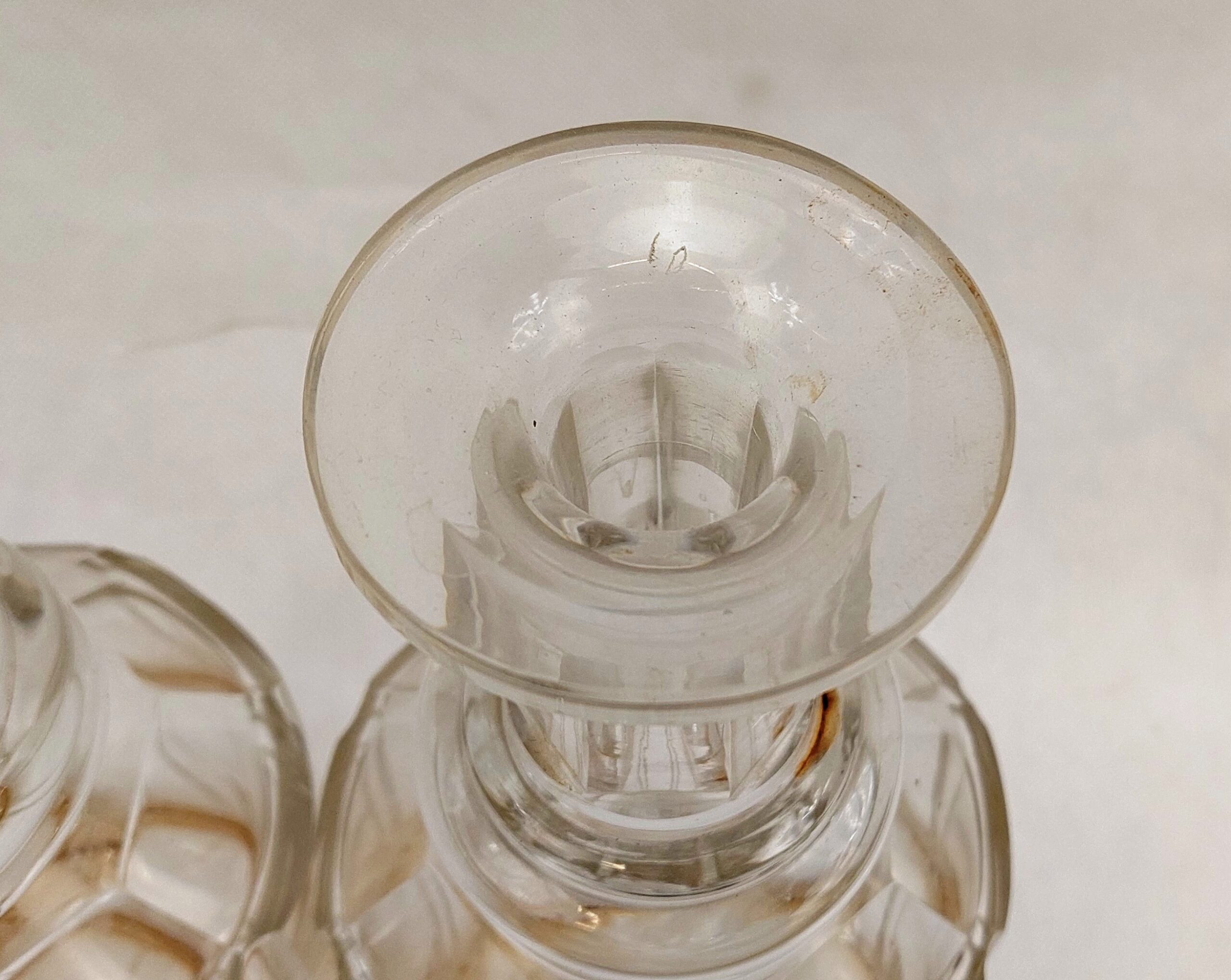 Pair Of Regency Circa 1810 Cut Glass Decanters - Image 4
