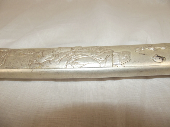 Japanese 17th Century Tanto Sword With Later White Metal Mounts And Scabbard - Image 7