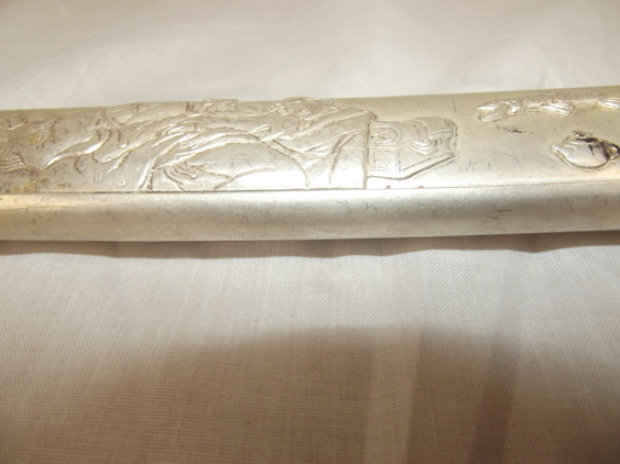 Japanese 17th Century Tanto Sword With Later White Metal Mounts And Scabbard - Image 8