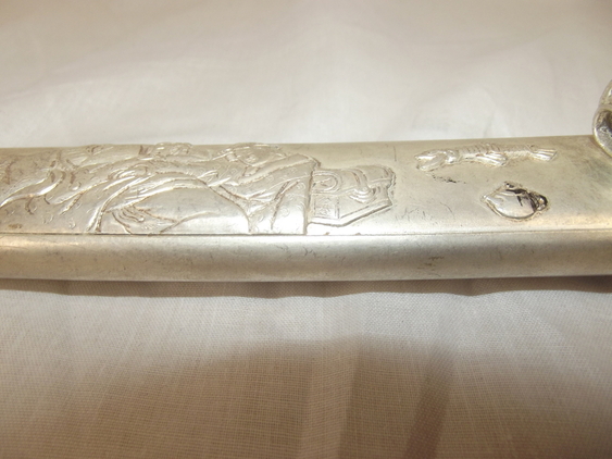 Japanese 17th Century Tanto Sword With Later White Metal Mounts And Scabbard - Image 9