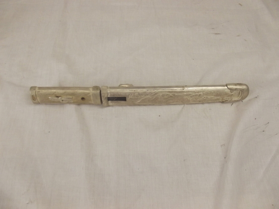 Japanese 17th Century Tanto Sword With Later White Metal Mounts And Scabbard - Image 11