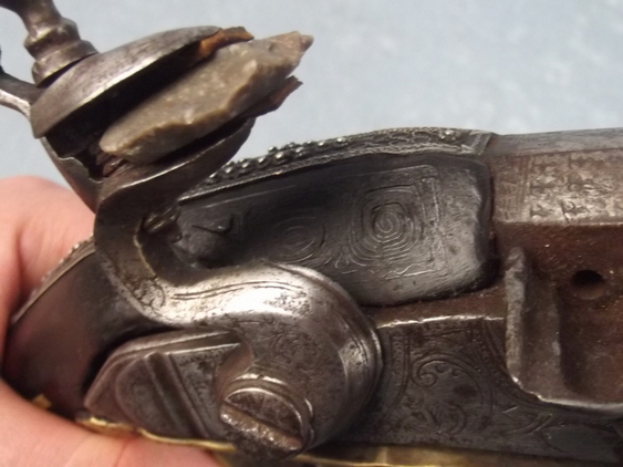 Late 17th Century Spanish Fine Decorated Flintlock Pistol - Image 8