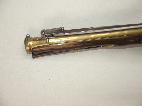 Late 18th / Early 19th Century Blunderbuss With Spring Loaded Bayonet - Image 13