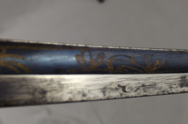 Late 19th Century Named Blue And Gilt Sword Cane - Image 2