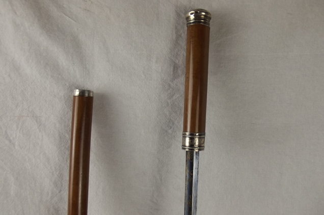 Late 19th Century Named Blue And Gilt Sword Cane - Image 3