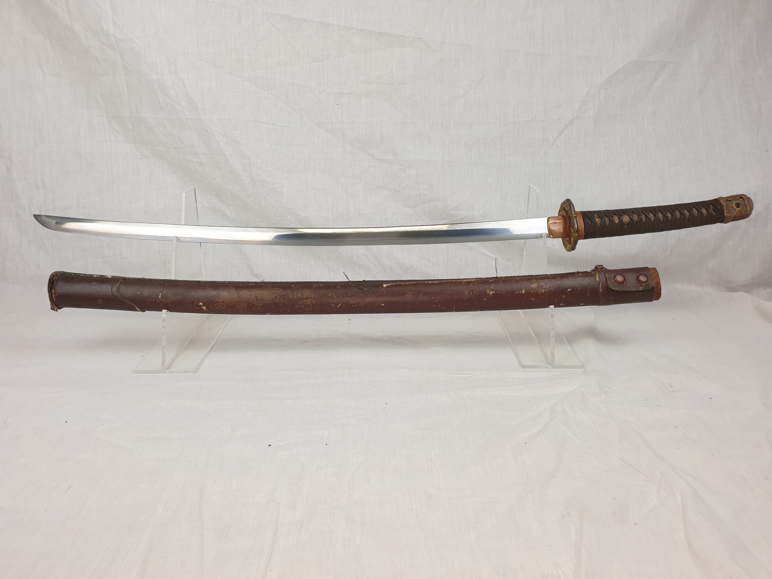 Late WW2 Rare Stainless Steel Bladed Last Ditch Katana - Image 34